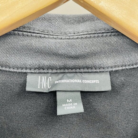 INC International Concepts Womens Medium Embellished Denim Trucker Jacket $119 - Picture 5 of 7